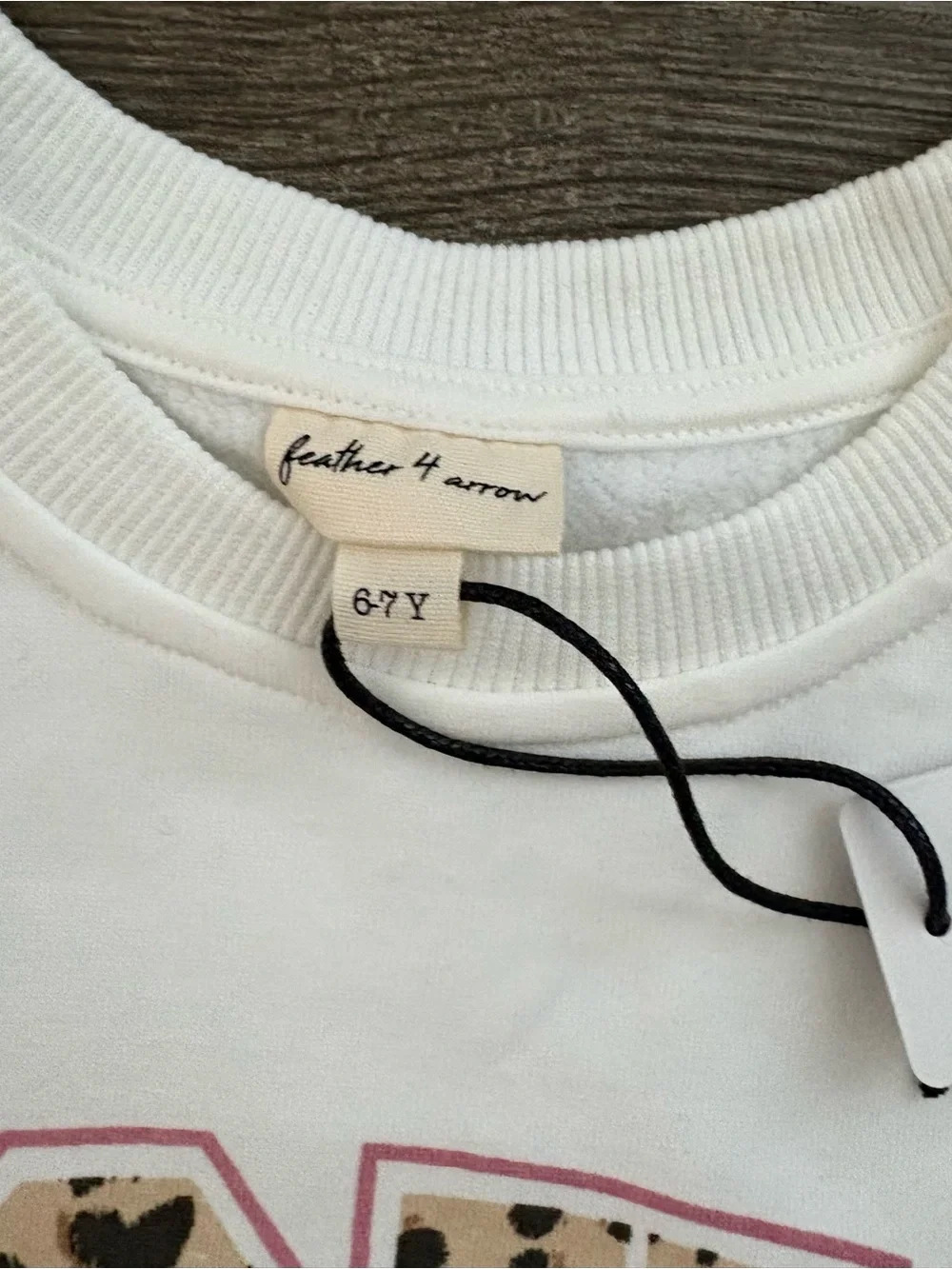 Feather 4 Arrow Love Oversized Sweatshirt - Size 6-7 NEW!